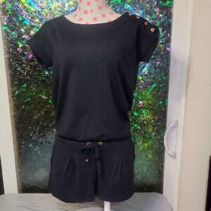 Juicy Couture Vintage Black Cotton Romper One Piece SZ:M